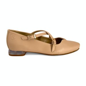 Zapatos ballerinas bajas para mujer Fanatik eco vegan en beige